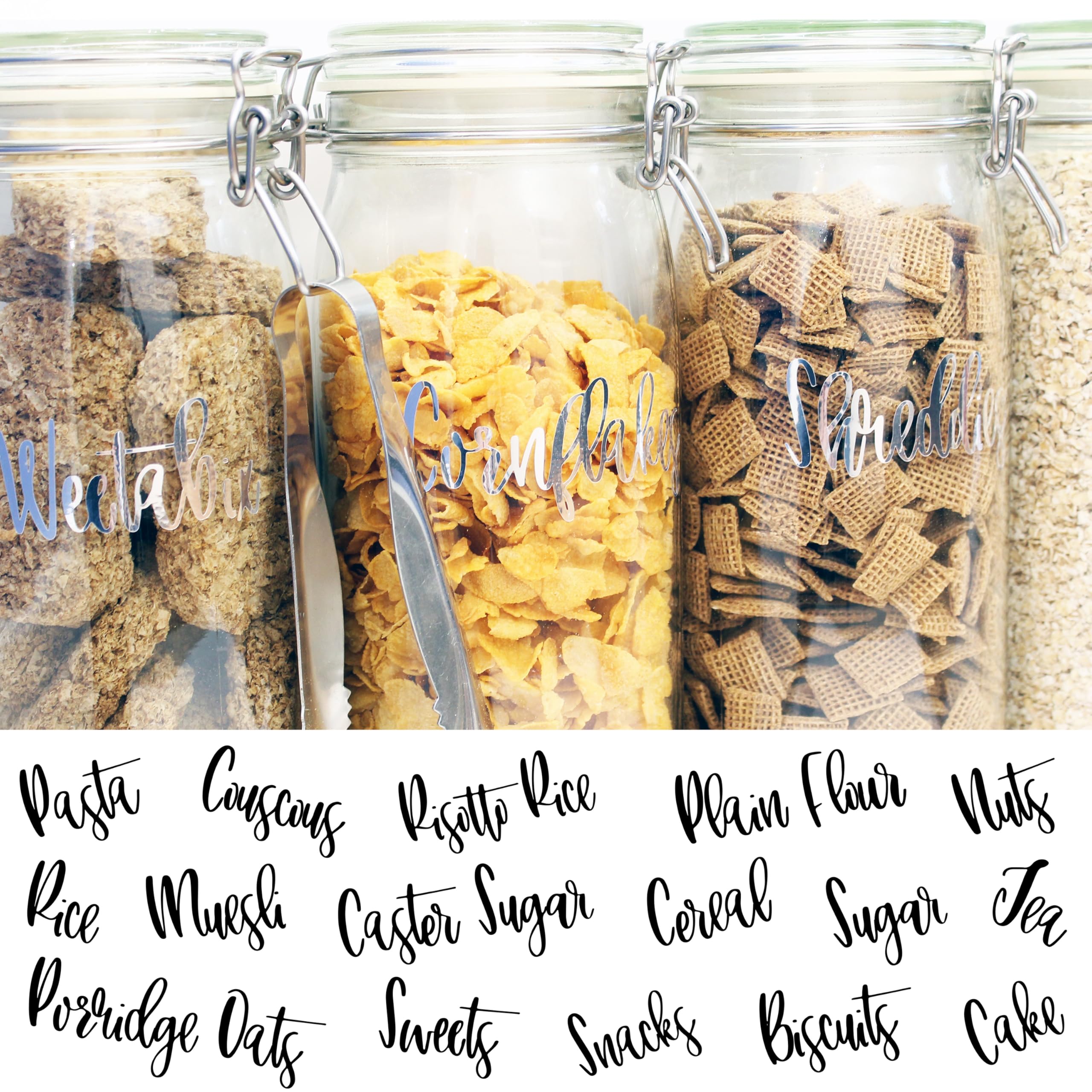 5 x Custom Personalised Chrome Home Organisation Name Labels Stickers | Pantry Jars | Bins | Bottles | CONTAINERS | Boxes | Custom Edit| Hinch | Many Sizes | Rose Gold, Copper | Upto 14 chars