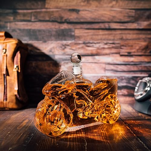 Miniatura 11 de Juego de decantador de motocicleta para whisky y vino con regalos de motocicleta, regalos de motocicleta, dispensador para vino, whisky, bourbon