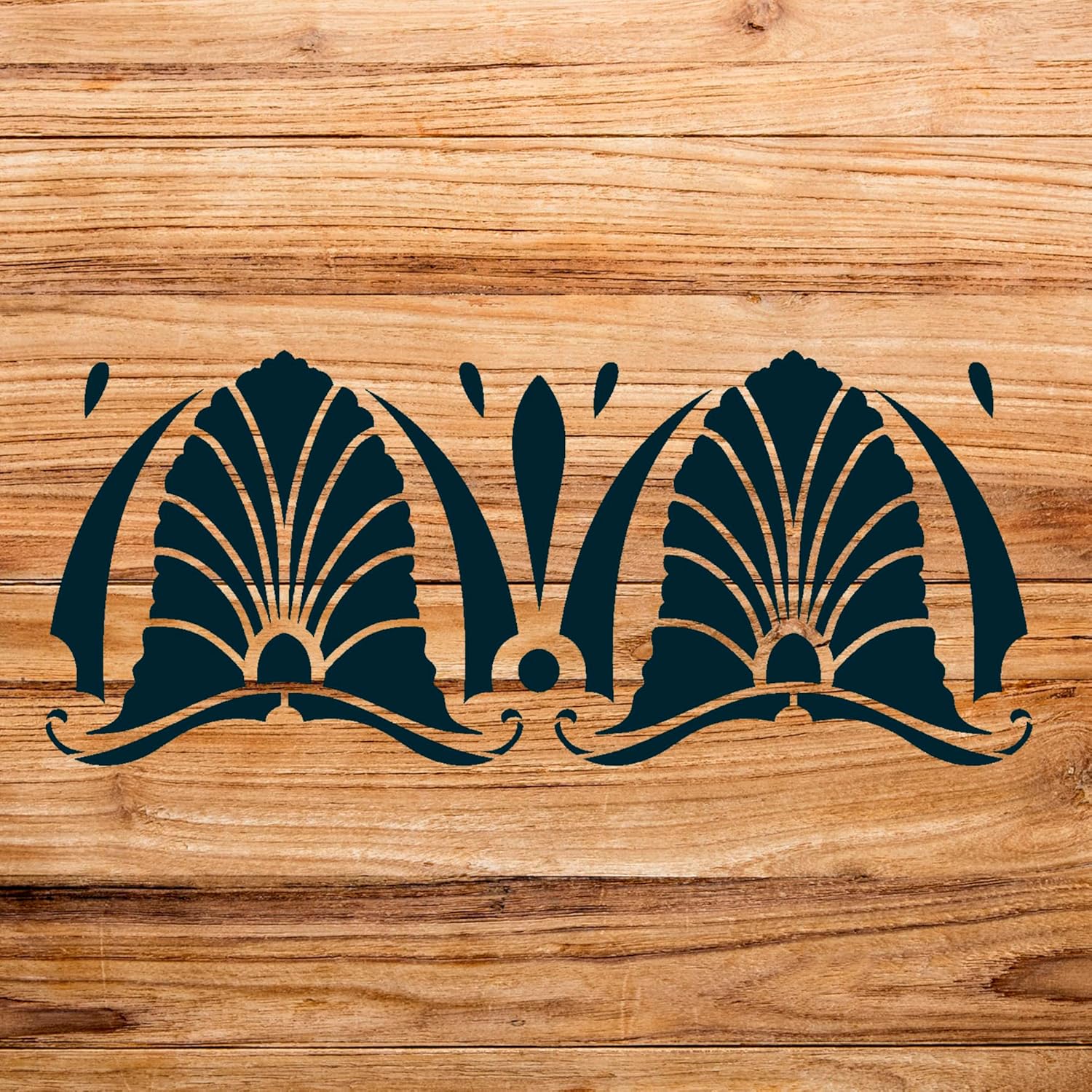 Greek Ornament Border Pattern Stencil for Walls and Crafts, Reusable Mylar Template, Ideal for Home Decor, DIY backsplash, and Floor Projects - Size A2 (23.4" x 13.3")