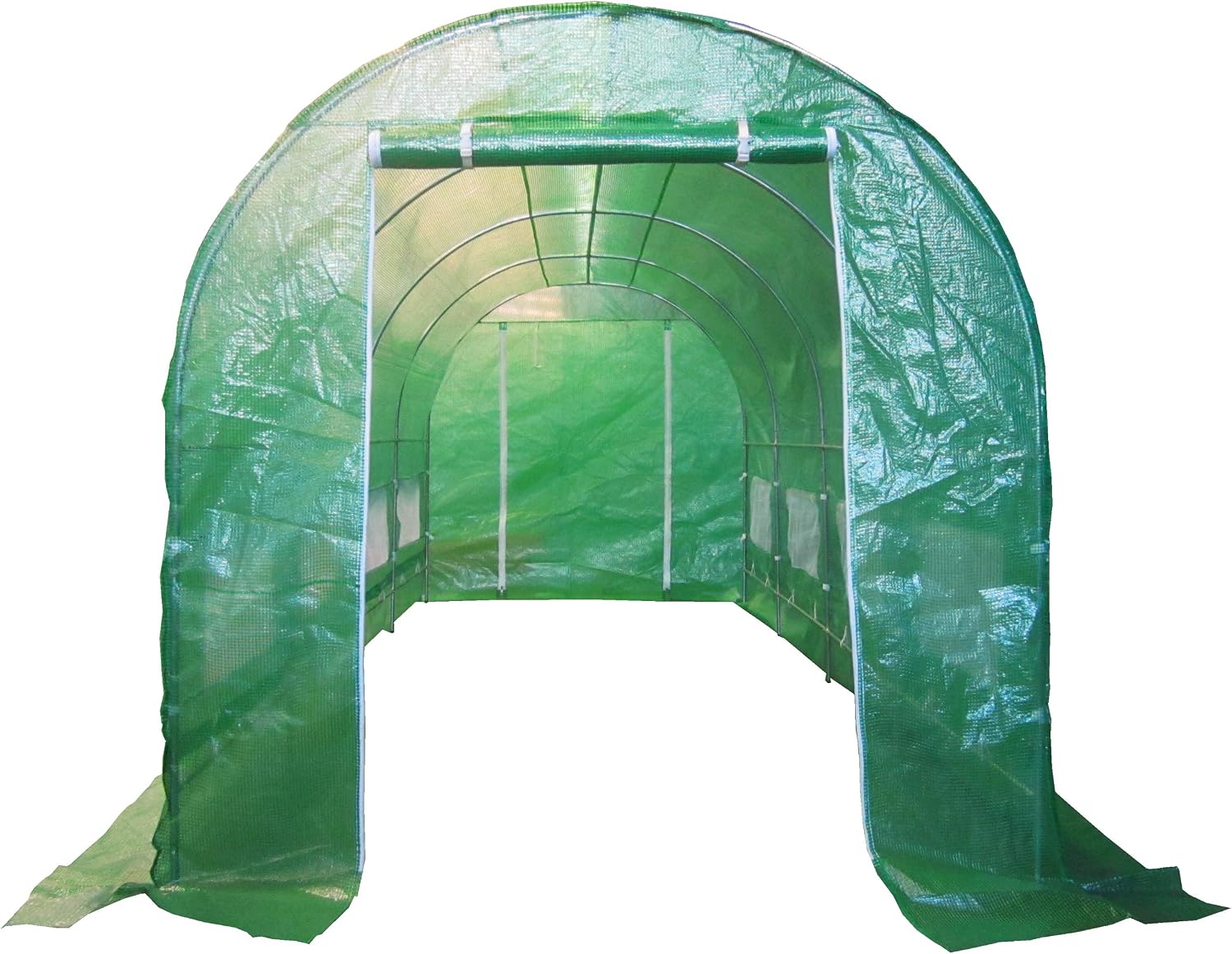 KMS FoxHunter 5M(L) x 2M(W) x 2M(H) Polytunnel Greenhouse Pollytunnel Poly Polly Tunnel Fully Galvanised Anti Rust Steel Frame