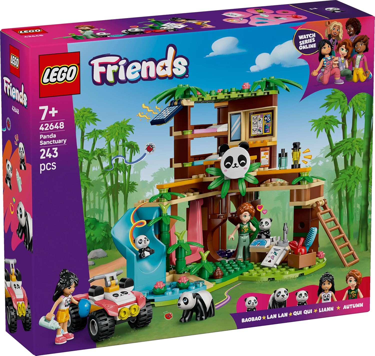 Lego 42648 Friends Panda Sanctuary Toy Birthday Present Blocks for Girls Boys Children 7 8 9 Years Old Elementary School Animals Science Mother Father