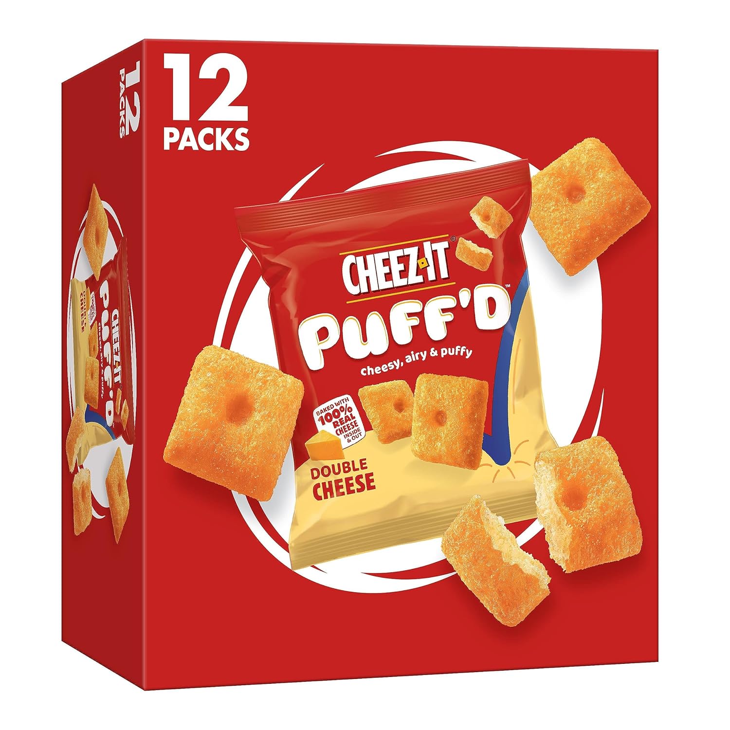 CheezIt Puff'd Cheesy Baked Snacks, Puffed Snack Crackers
