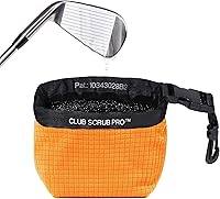 Vista 17 de Club Scrub Bolsa de limpieza para palos de golf y pelotas de golf, forro impermeable con tecnología de cara limpia, clip desmontable, lavable a