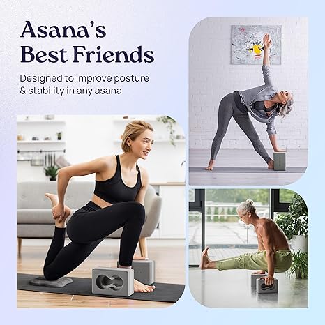 Yoga Block Set - Wrist Support 2-Pack with Knee Pads & Strap