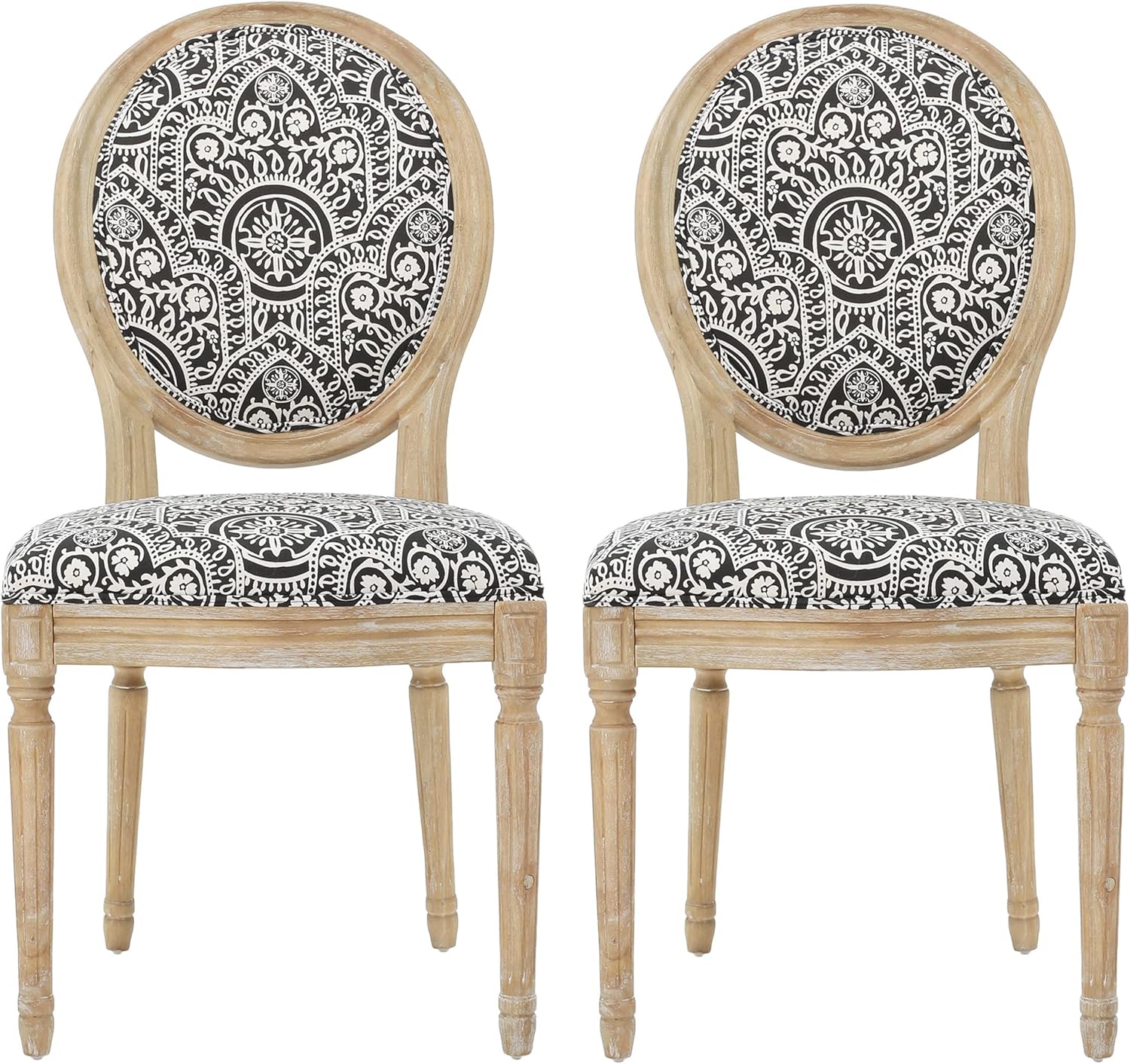 Christopher Knight Home Phinnaeus Fabric Dining Chair (Set Of 2), Black