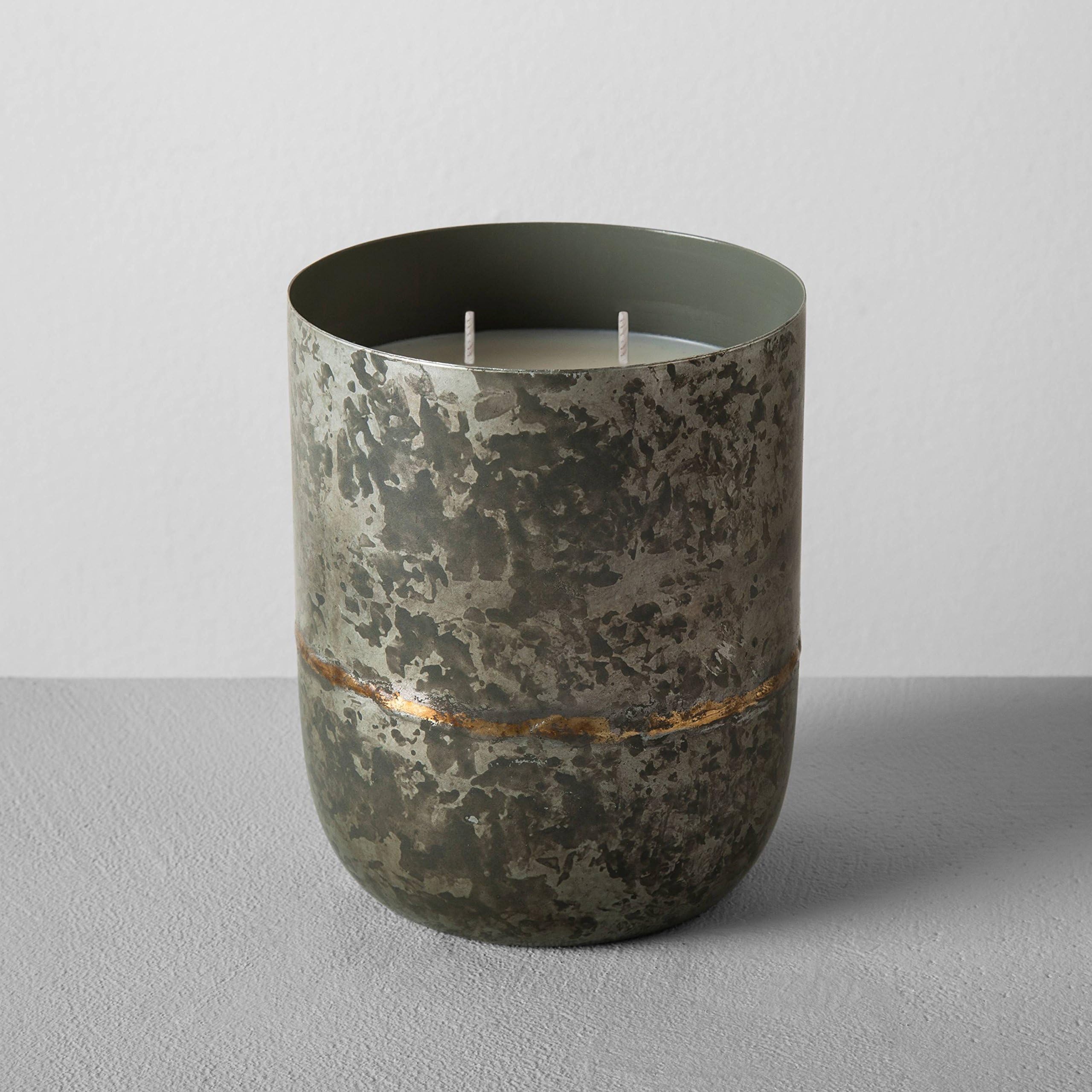 Hearth and Hand with Magnolia Galvanized Container Soy Candle 25oz Cardamom & Vetiver Joanna Gaines Collection Limited Edition