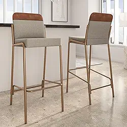 Kit 2 Banquetas Altas Duo Carraro Areia e Rosê