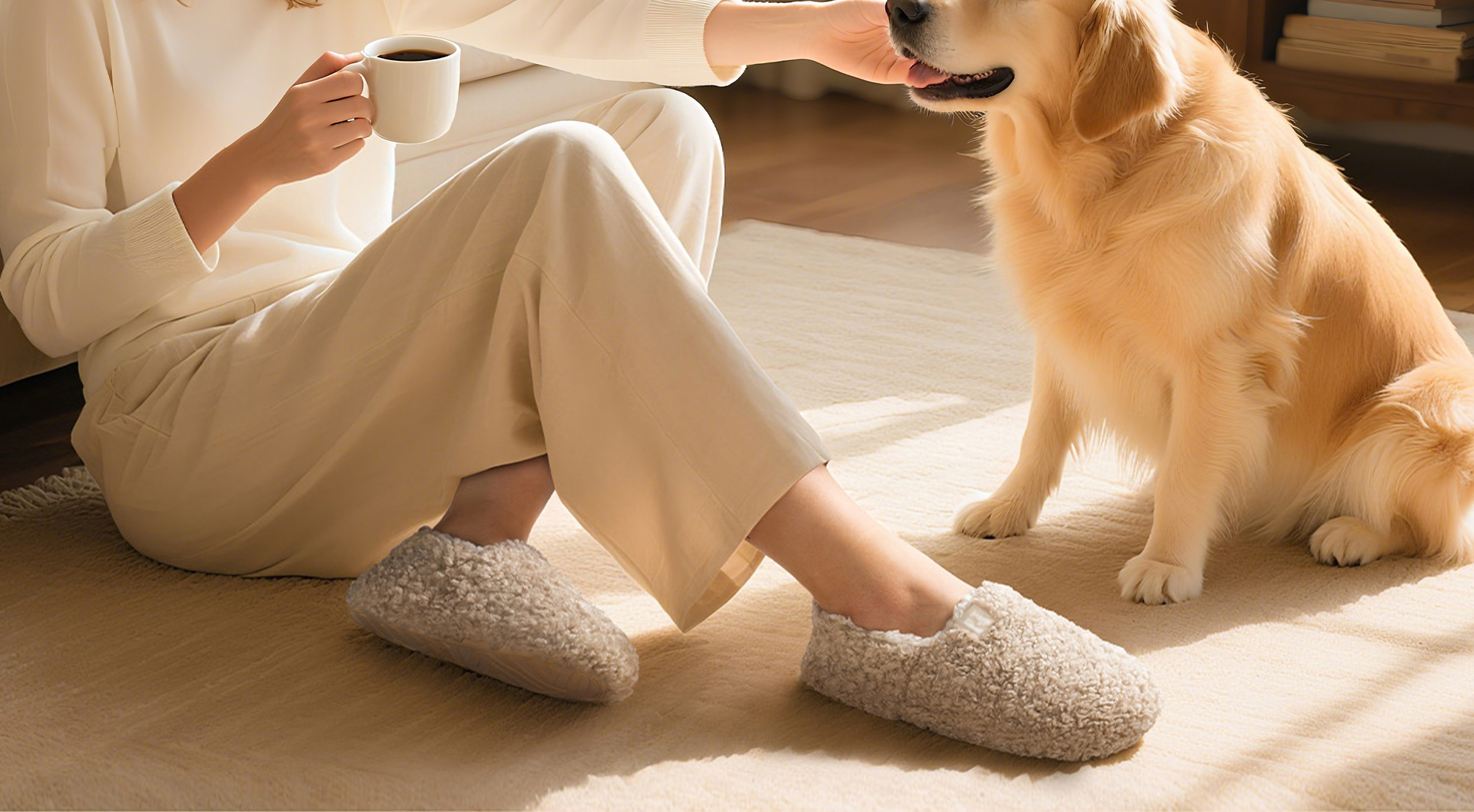Amazon.com | RockDove Women's Faux Shearling Closed Back Slipper