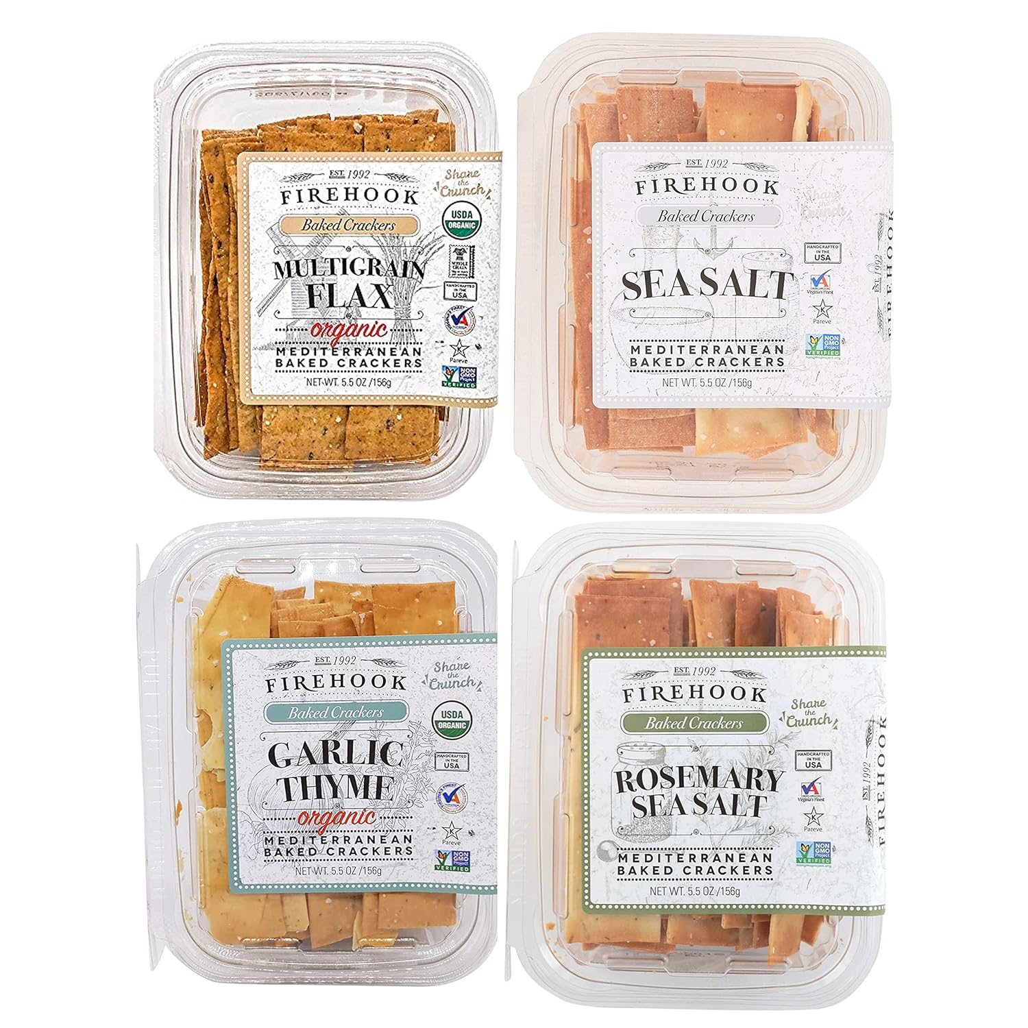 Firehook Baked Multigrain Flax, Sea Salt, Garlic Thyme