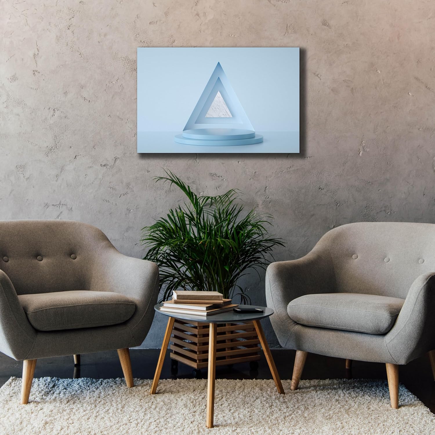 Epic Graffiti 'Equilateral Blue' by Epic Portfolio, Canvas Wall Art, 40"x26"