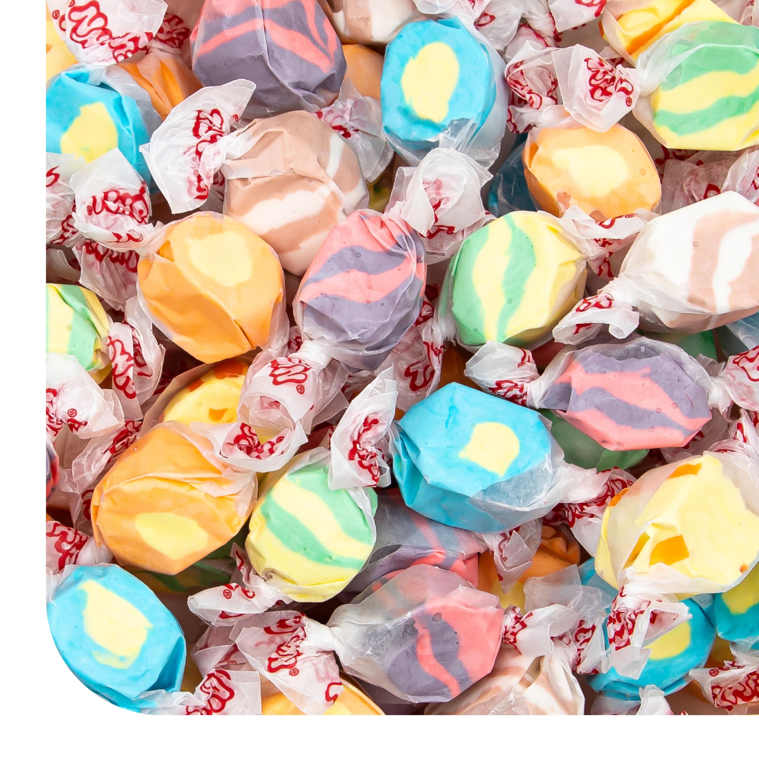 Salt Water Taffy Mix - Chewy Candy - 1 Pound Bag - Assorted Tropical Fruit Flavors - Chewy Candy Individually Wrapped - Soft Tropical Candy - Old Fashioned Taffies