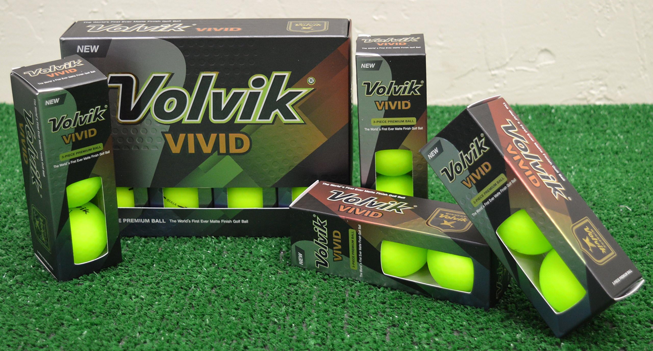 Volvik Vivid 2 Dozen Matte Green Golf Balls - New in Box