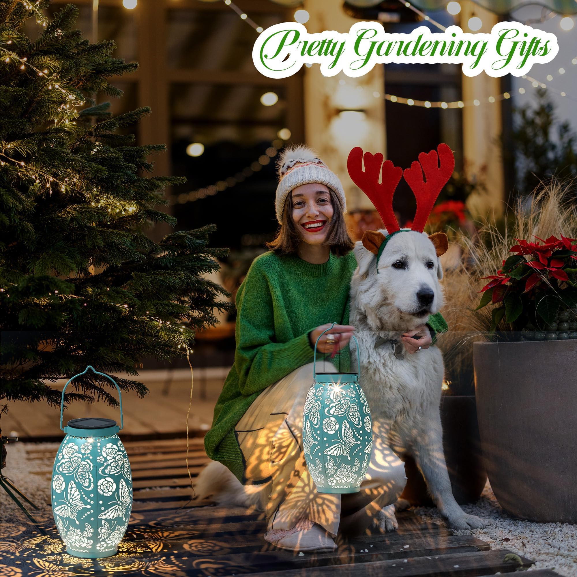 Lot De 2 Lanternes Solaires En Forme De Papillon étanches