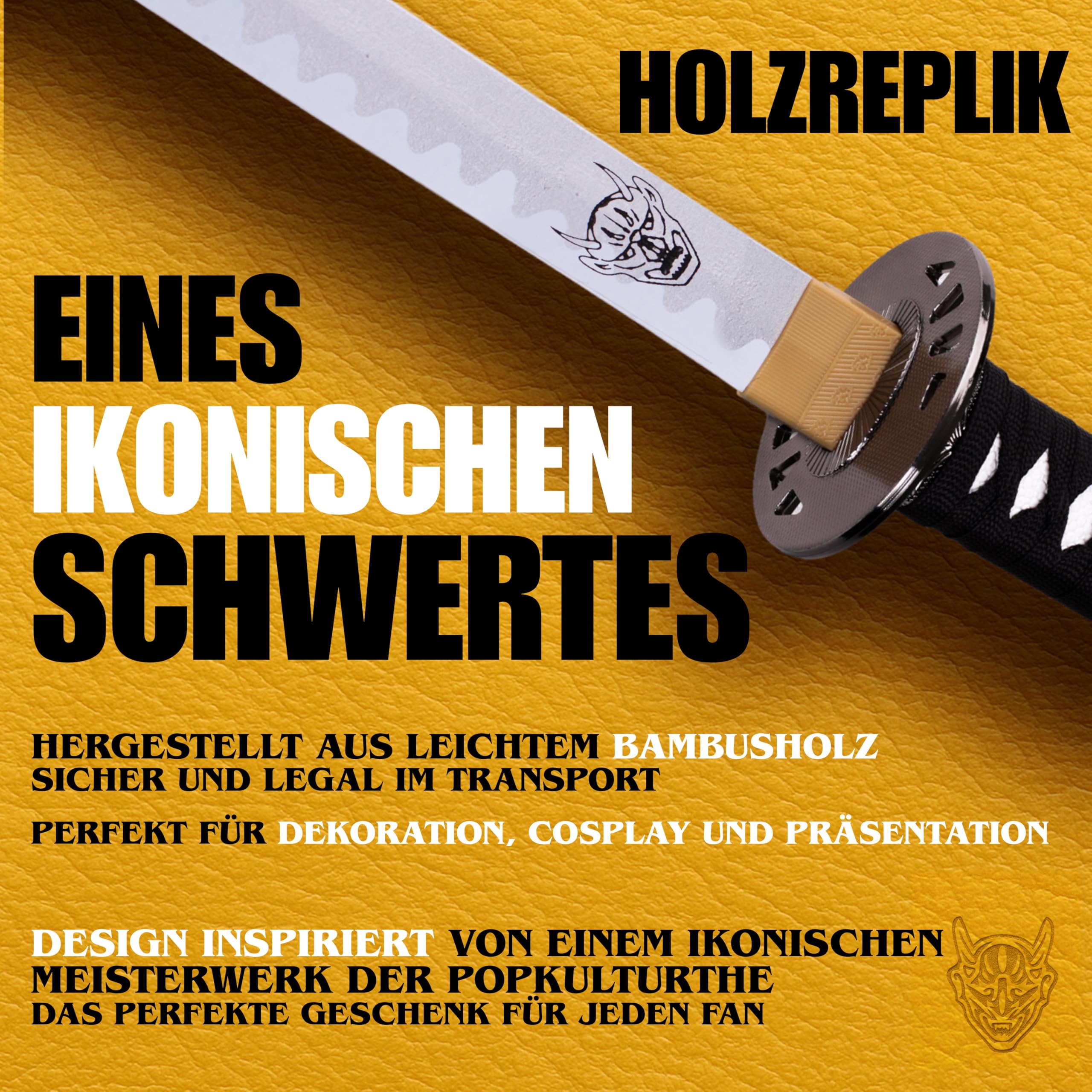 57 SPECIAL REPLICAS Katana Sword, Decorative Bamboo Katana Inspired by Kill Bill, Includes Display Sword Stand - Image 2
