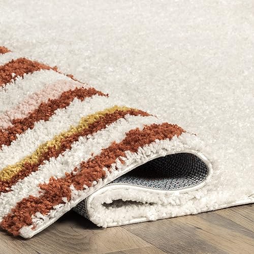 Miniatura 6 de nuLOOM Dotty Graphic - Alfombra de pasillo de 2 x 6 pies para sala de estar, dormitorio, comedor, guardería, entrada, pasillo, naranjamarfil