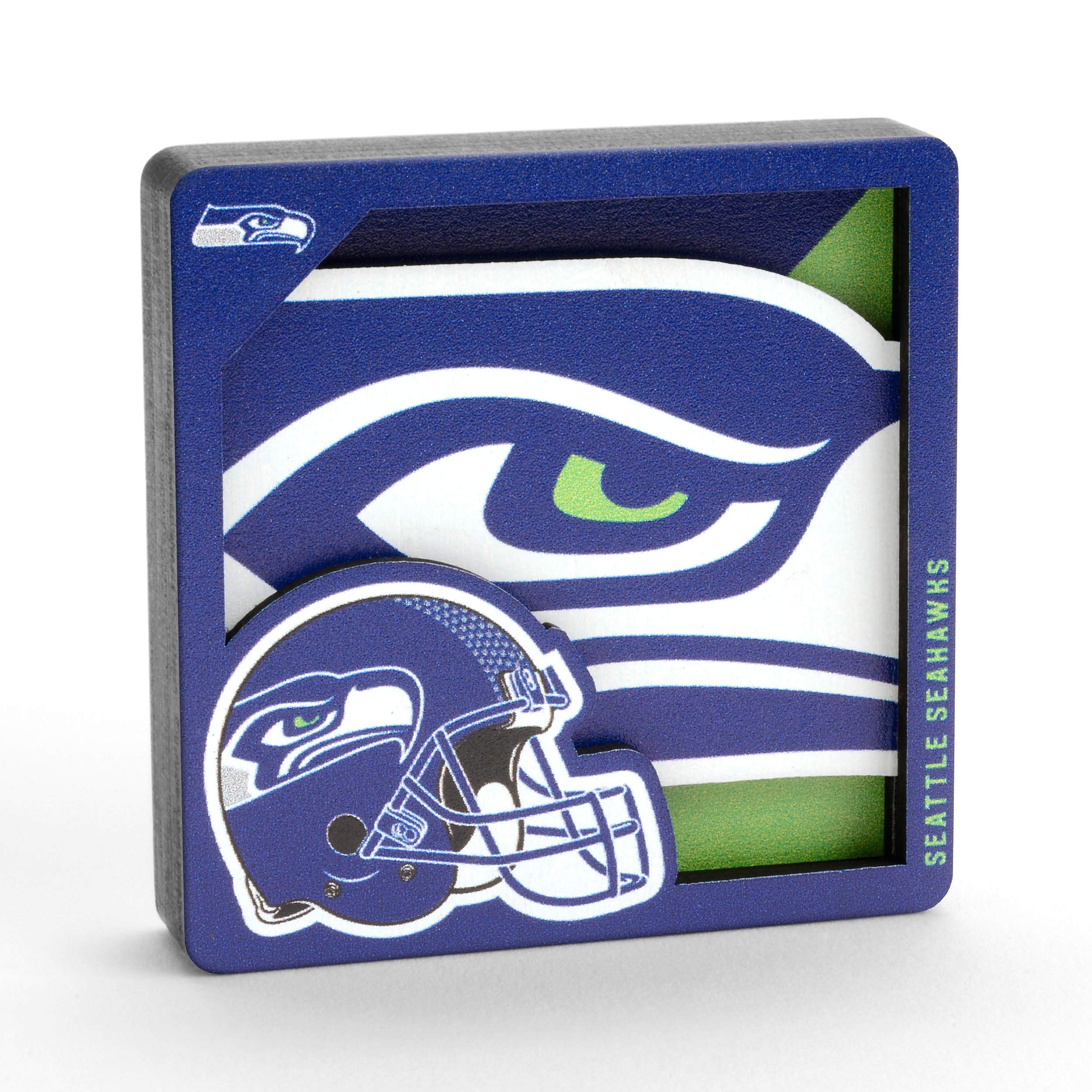 YouTheFan NFL Seattle Seahawks 3D Logo Series Magnets