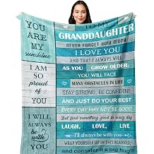Granddaughter Gifts from Grandma/Grandpa,Gifts for Granddaughter Christmas Birthday Graduation Wedding Valentine, Granddaughters Blanket 60x50in