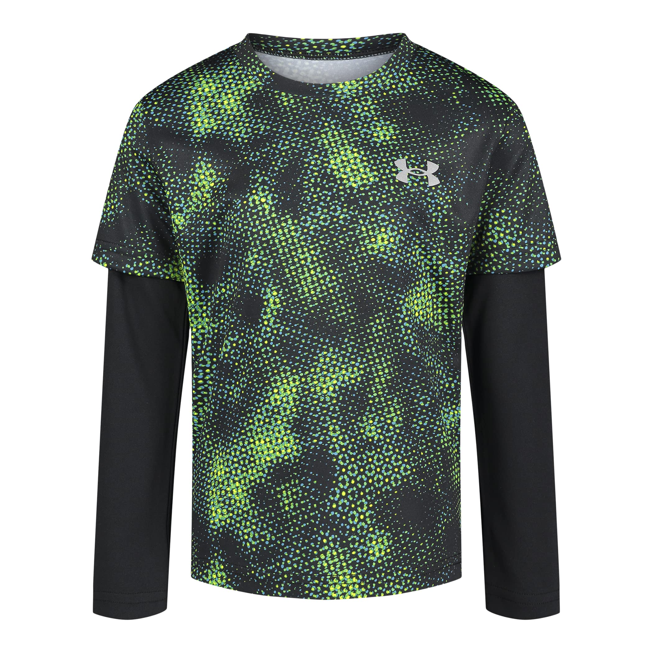 Under Armour UA Halftone Micro Multi Slider, Black Multi Micro Print, 2T