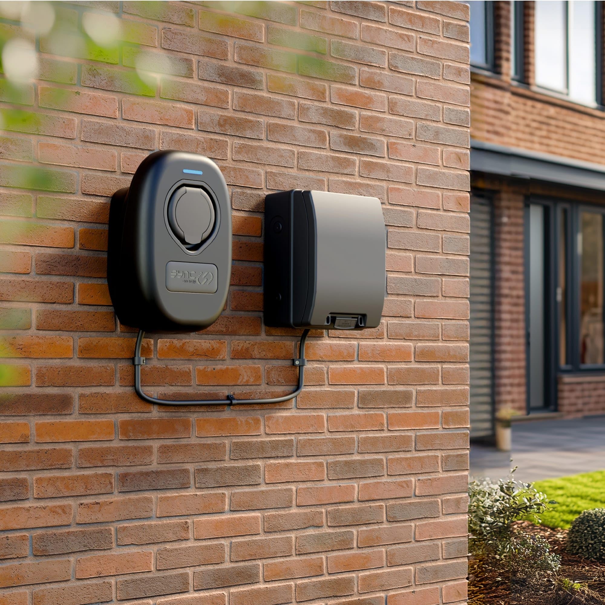 Unidad de consumo EV con interruptor principal de 100 A, 40 A, 30 mA, doble polo, bidireccional, RCBO tipo A y tipo 2 SPD, caja para vehículos eléctricos e híbridos, poblado, 5 módulos