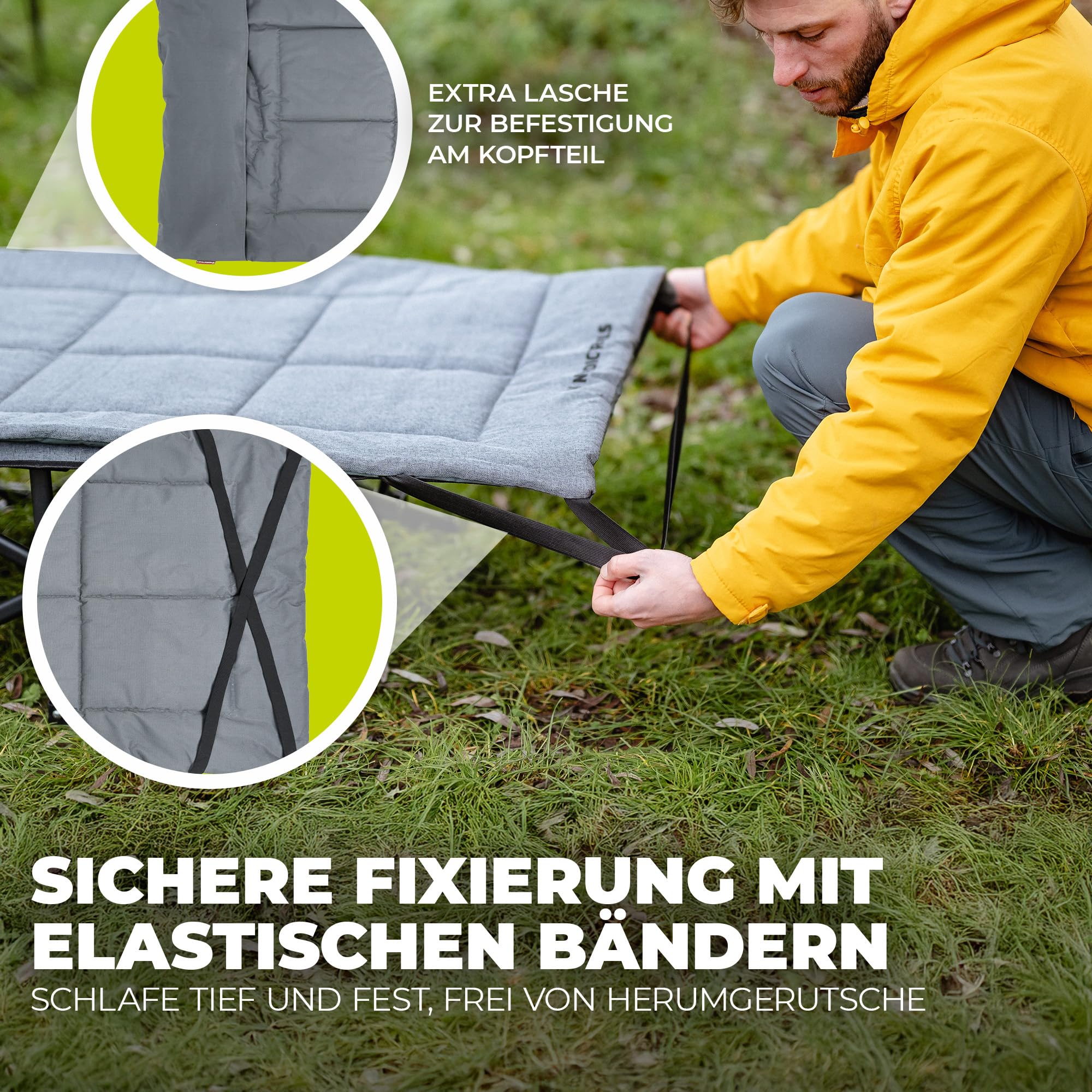 𝐍𝐎𝐑𝐃𝐈𝐂𝐓𝐑𝐀𝐈𝐋𝐒 Feldbett Auflage Camping Matratze Superweiche Campingmatratze, Auflage Liege & Matratze Feldbett Liegeauflage Outdoor, Gästebett