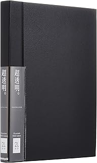 Nakabayashi CX-2LS-D High-Transparency Film Pocket Album, For 2L Size, Vertical Type, Black