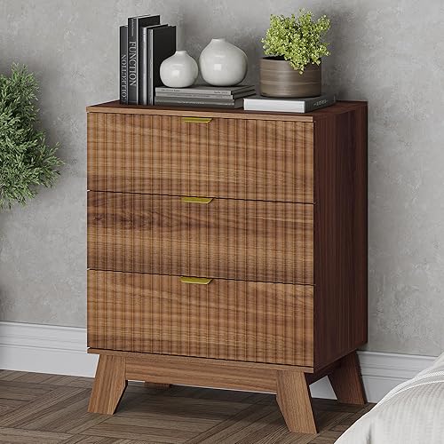 Miniatura 47 de Cómoda de 8 cajones con diseño acanalado, cómoda de 47.2" de ancho con 4 cajones modernos de estilo bohemio, cómoda de almacenamiento de madera
