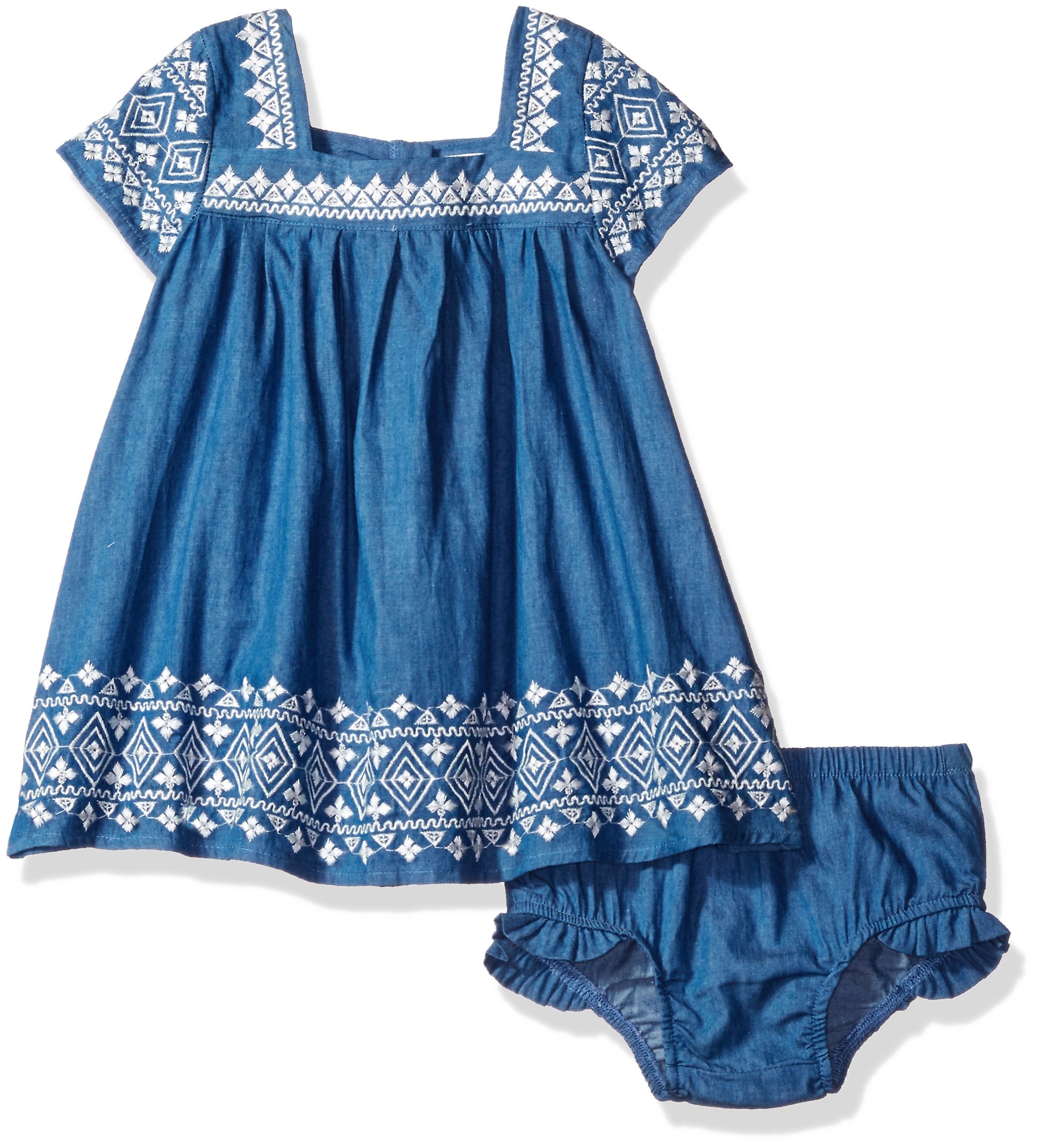 Jessica Simpson Baby Girls' Embroidered Denim Dress