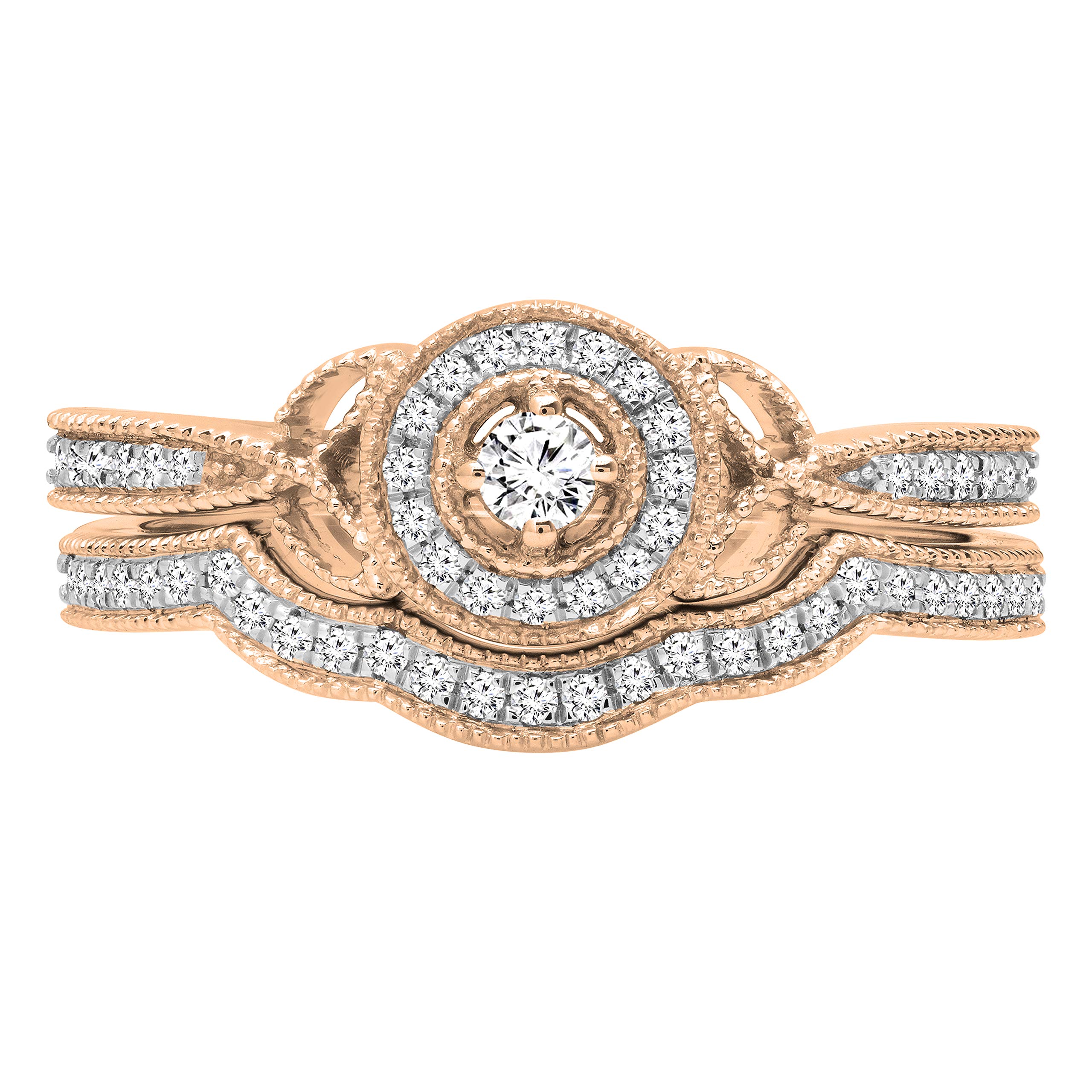 DazzlingRock Collection 18 quilates oro rosa redonda IJ diamante blanco