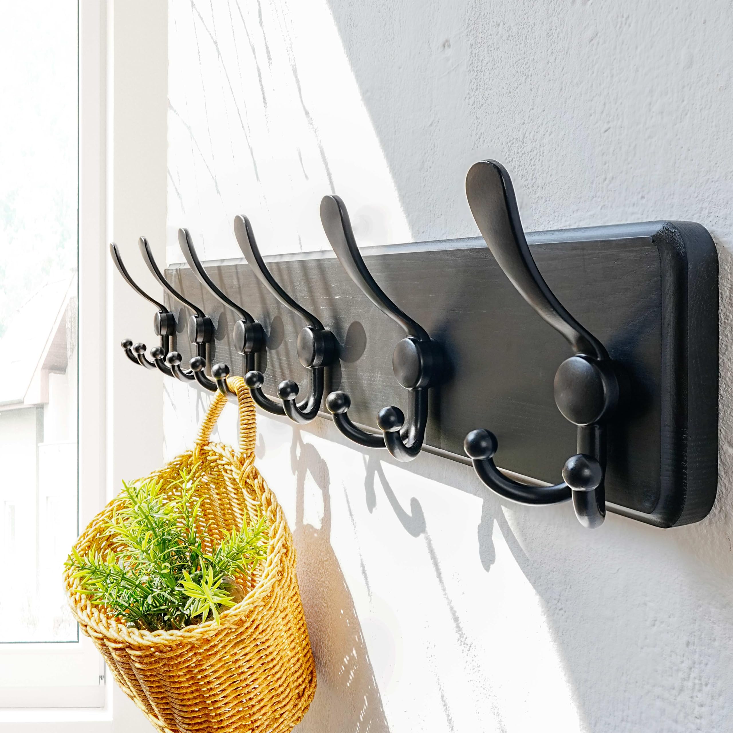 Dseap Coat Rack Wall Mount, 61cm Long, Patented, Heavy-Duty - Image 2