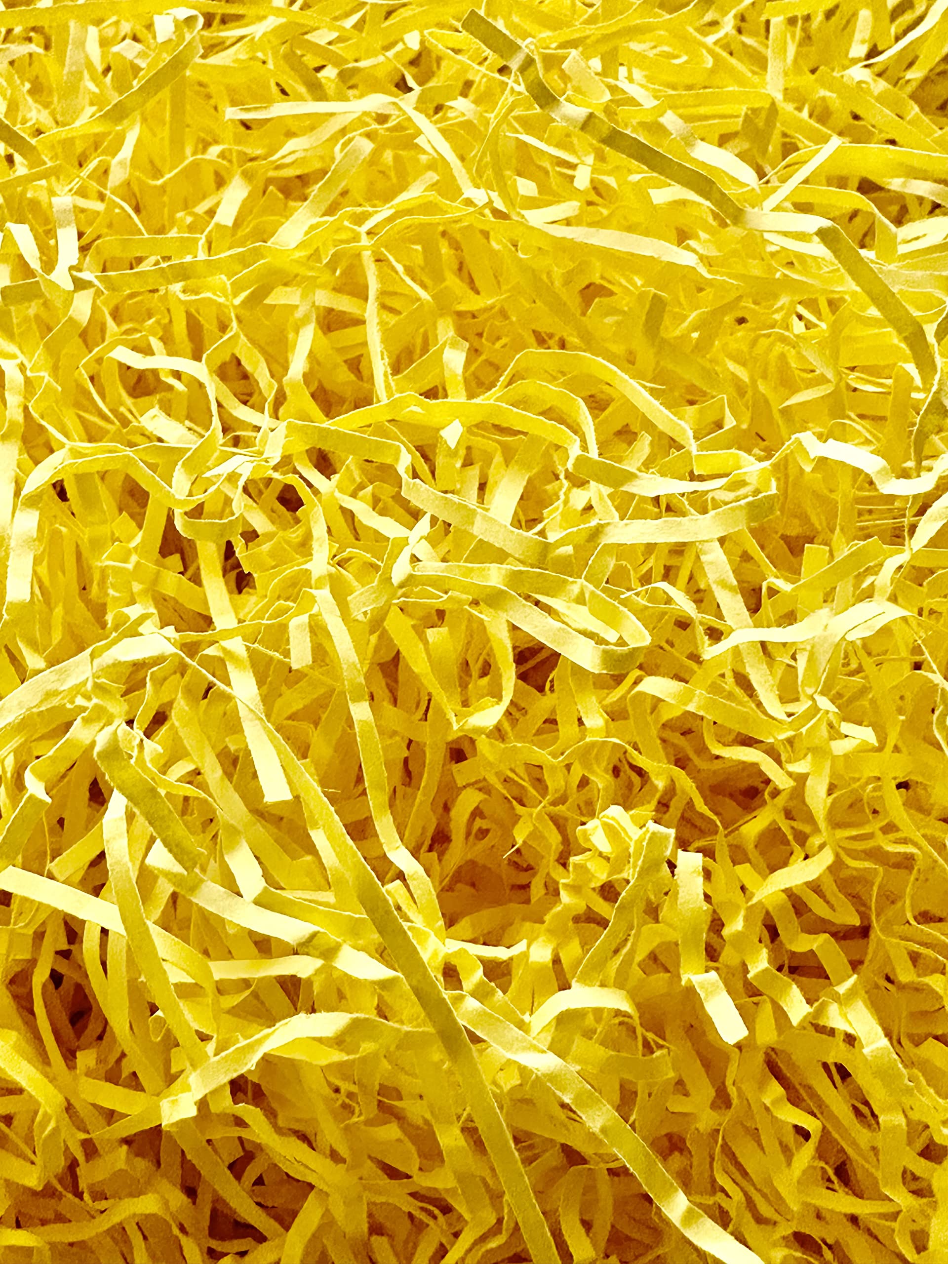 ShredAstic® EASTER Shredded Paper YELLOW 2mm Gift Packaging Baskets Hampers (100 grams)