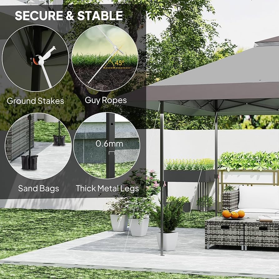 Amazon.com : Outsunny 13' x 13' Pop Up Canopy Tent, UPF50+ Instant