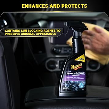 Meguiar's Quik Interior Detailer - This Non-Greasy Formula Cleans and Protects All Interior Surfaces - Easy Cleaning and Interior Detailer - 16 Oz