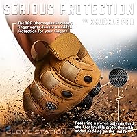 Vista 5 de Glove Station Guantes tácticos para hombre – Equipo utilitario con pantalla táctil y protección de nudillos duros, utilizados en motocicleta