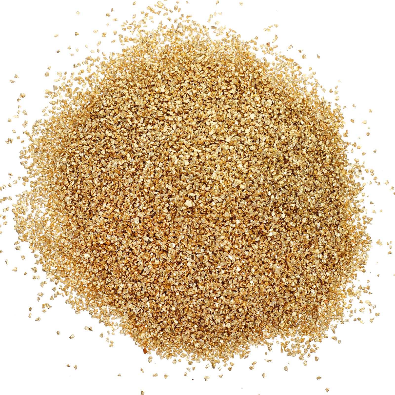 Selbstgemacht Bastelglas Gold 500g Unregelmäßig, Metallisch Schimmernd