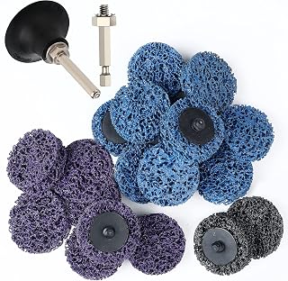 21PCS Quick Change Easy Strip Discs Set, 2 Inch Sanding Discs with 1/4" Disc Pad Holder for Die Grinder Surface Strip Grind Polish Paint Rust and Oxidation Cleaning Removal