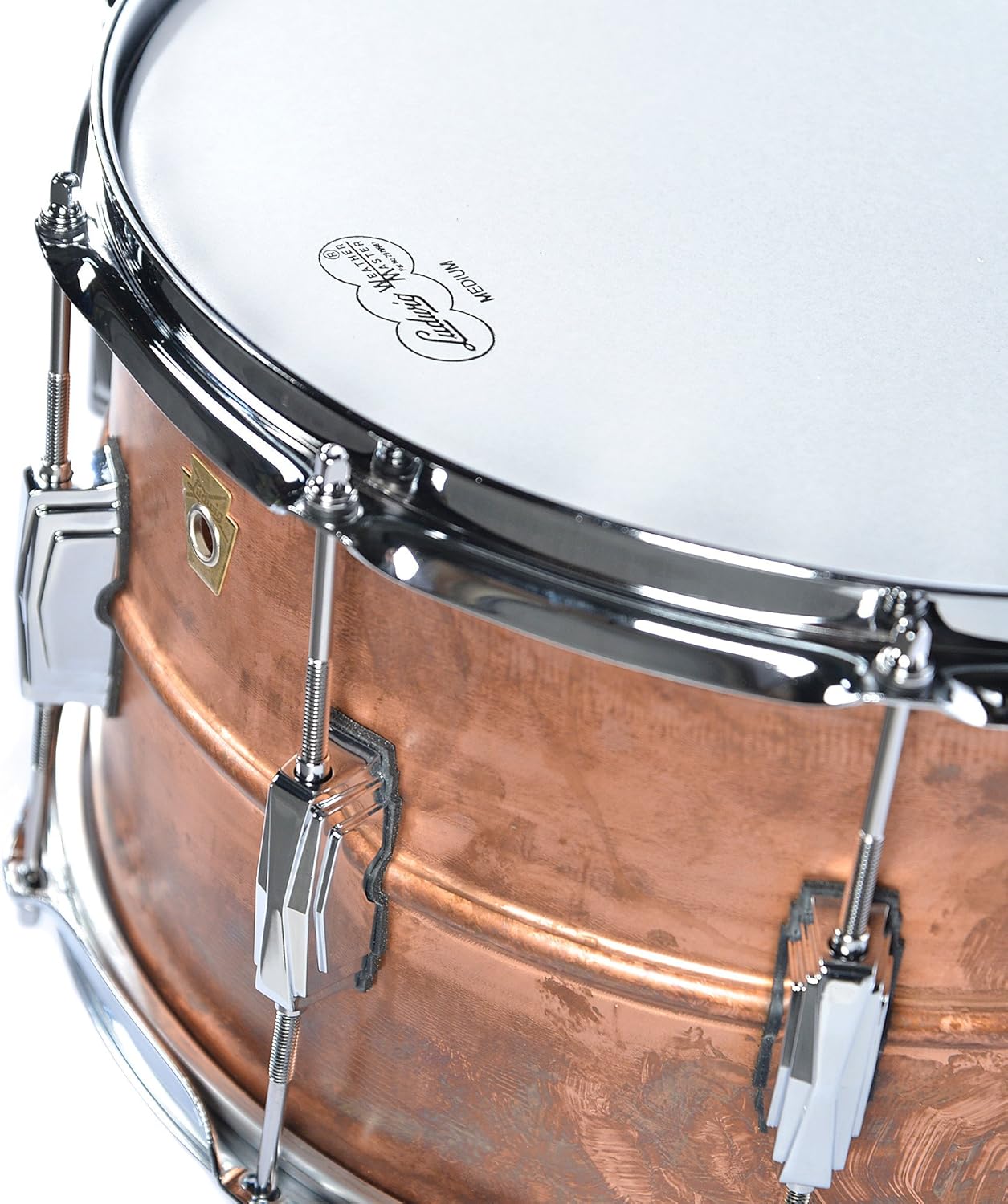 Ludwig LC608R Copper Phonic 8x14 "RAW "Natural Patina Shell, Imperial Lugs Snare Drum