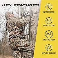 Vista 5 de Hunter Safety System Bow & Gear Hoist: 30' Automatic Unwinding Pull Line with Coated Carabiner, Lightweight Rewind System for Lifting Bows, Packs &