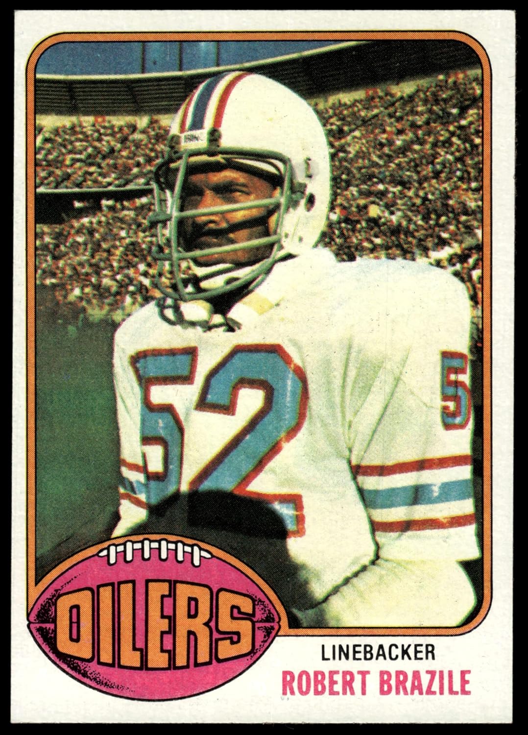 1976 Topps #424 Robert Brazile Houston Oilers (Football Card) NM Oilers Jackson St
