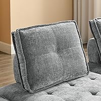 Vista 5 de RUNWON L-Shaped Corner Couch Sectional, DIY Combination,Modern Sofas for Living Room and Bedroom,Grey, Gray