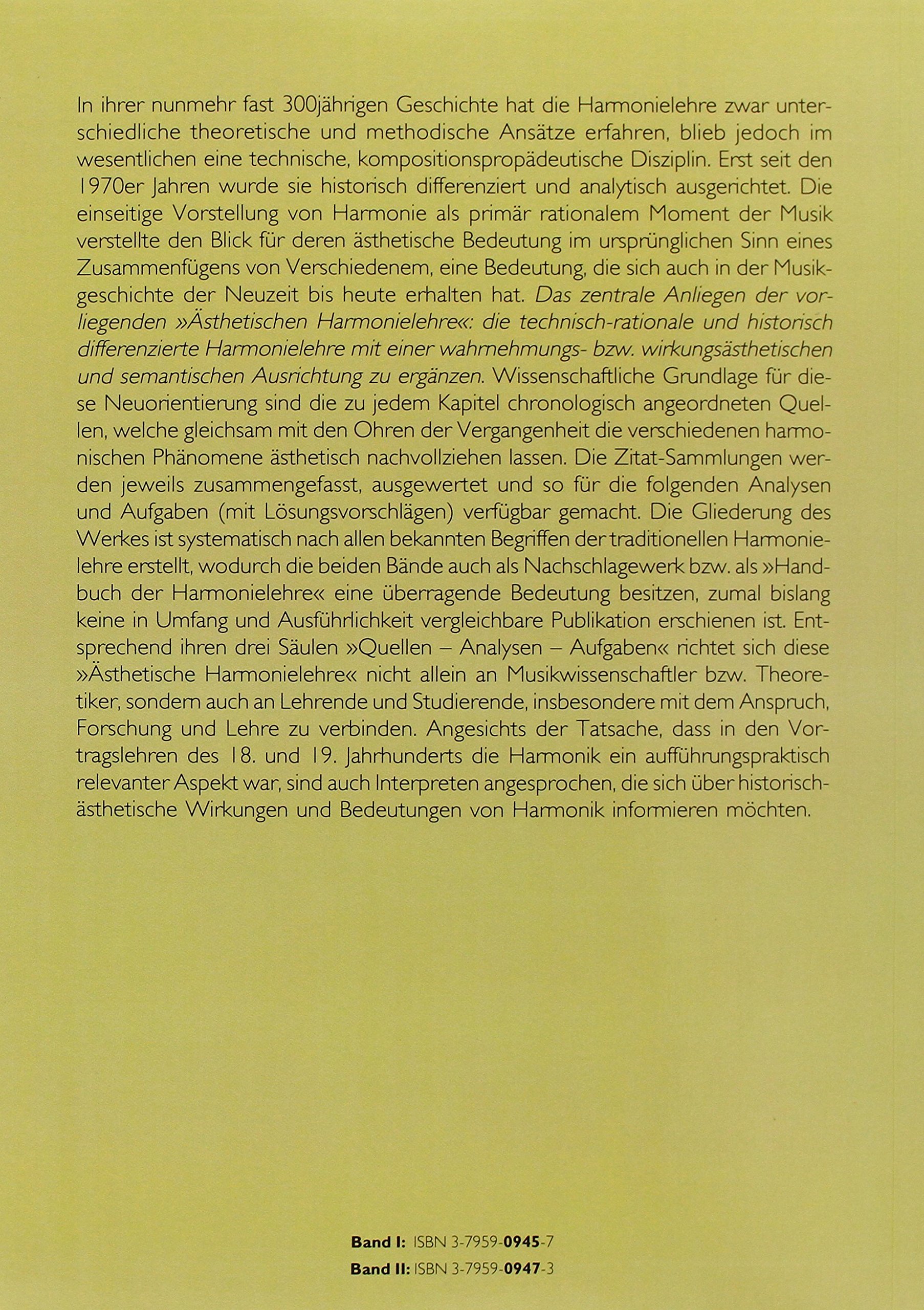 Mossburger, Ästhetische Harmonielehre Gesamtausgabe Studienausgabe