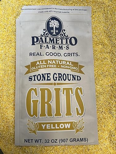 Miniatura 3 de Palmetto Farms Yellow Stone Ground Grits 2 libras sin OMG sólo maíz totalmente Natural sin aditivos natural sin gluten producidos en instalaciones