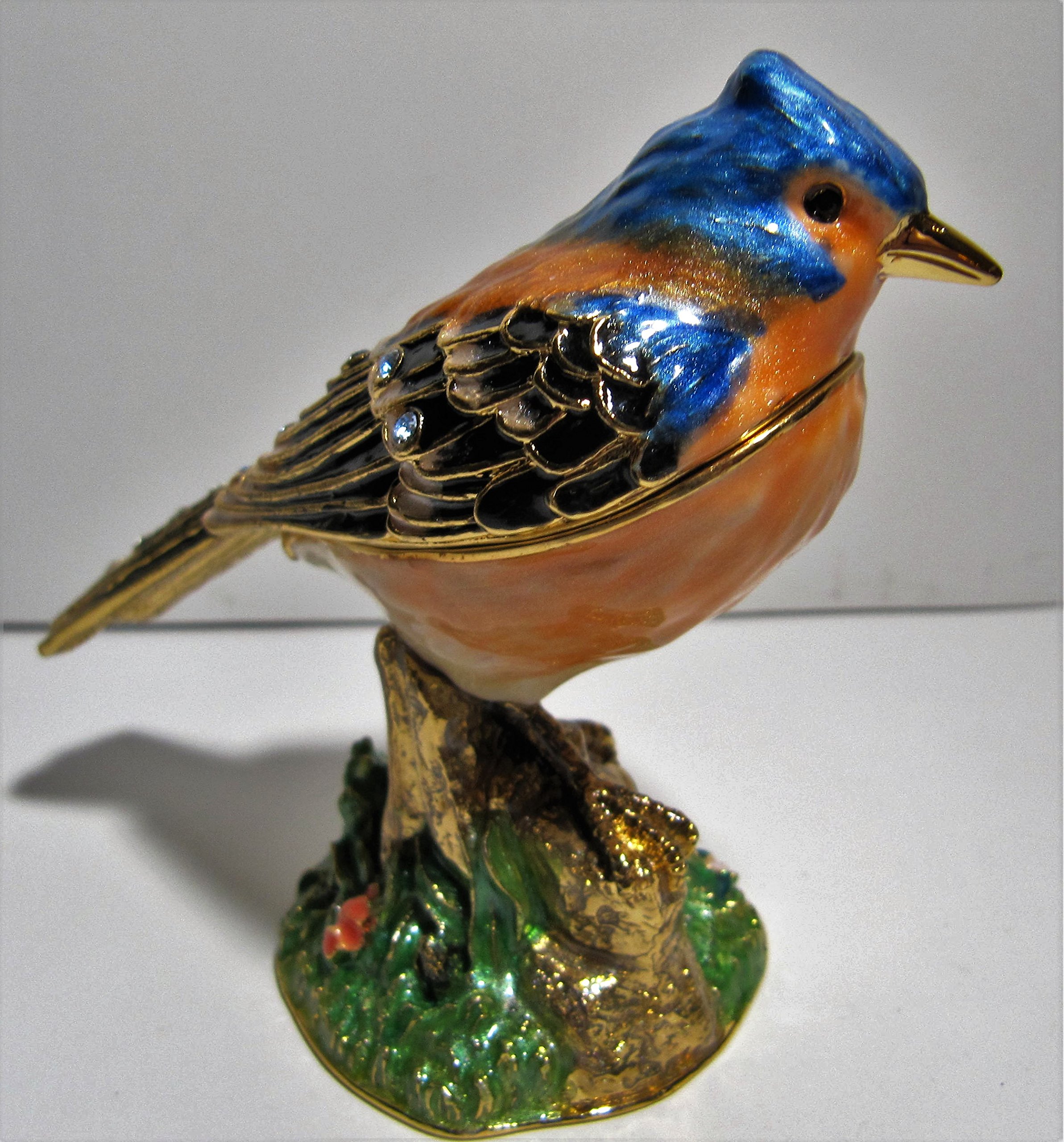 RETROISM ￼Crystal Special Brass 【限定品】 Leonardo Crystal Delights Trinket Box - BLUE BIRD : Amazon.co.uk