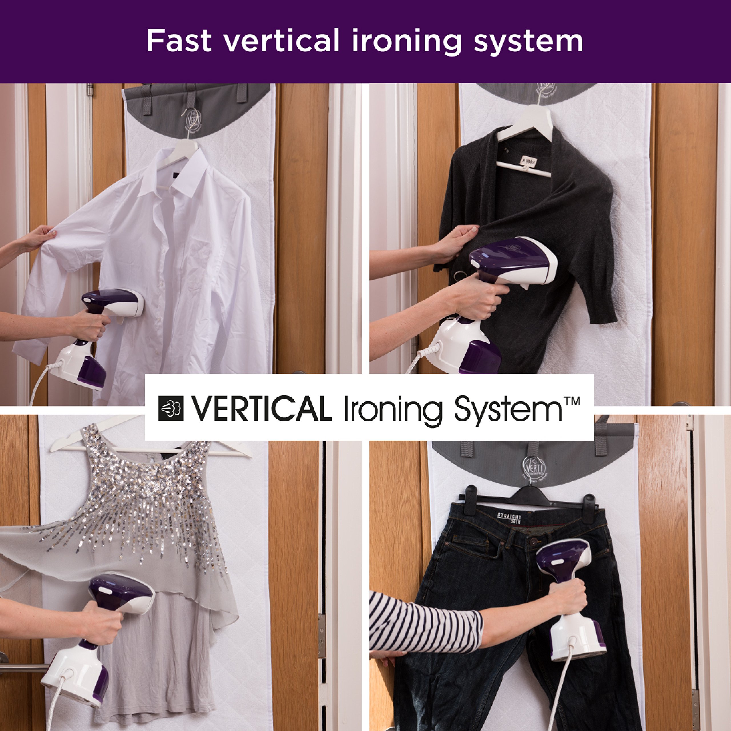 Verti Steam Pro by Drew&Cole with Press Pad 3 in 1 Vertical Garment