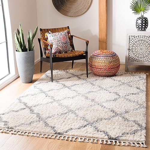 Area Rug 8x10 - Berber Fringe Shag Collection - Large