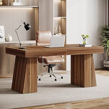 【t】フロントテーブル【桜ブラック】 Amazon.com: Tribesigns 55 Inches Executive Desk, Mid-Century