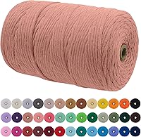 Vista 17 de JeogYong Cordón de macramé de un solo hilo 1mm x 426 yardas (1279 pies) Cuerda de algodón suave Hilo de macramé de 1 mm, suministros de macramé