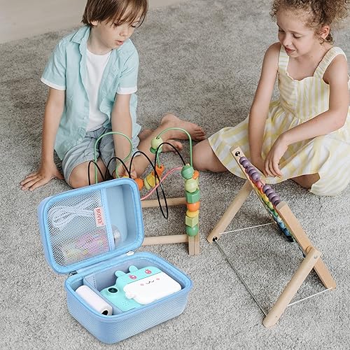 Vista 27 de BOVKE Estuche de transporte compatible con MINIBEAR Cámara Digital Instantánea Selfie Video Cámara Videocámara Bolsa de Almacenamiento con Espacio