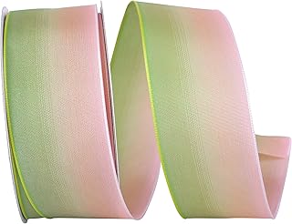 Reliant Ribbon 93863W-851-09J Taffeta Ombre Wired Edge Rd Ribbon, 1-1/2 ...
