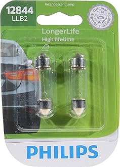 Philips 12844LLB2 LongerLife Miniature Bulb, 2 Count (Pack of 1)