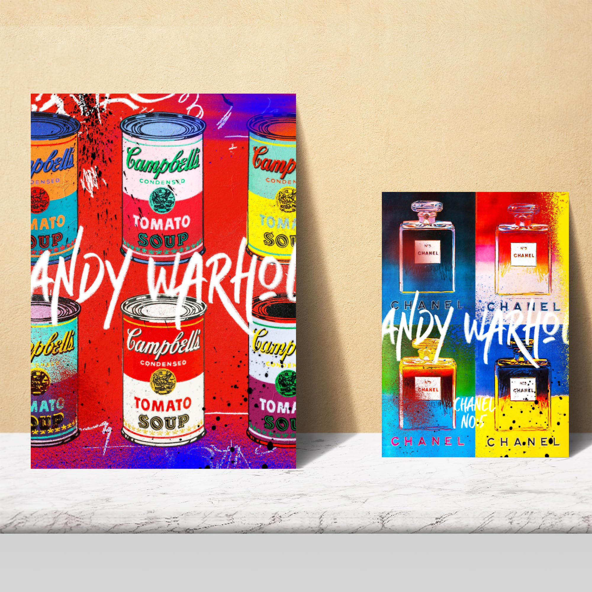 Nacnic Set of 6 Iconic Andy Warhol Grafitti Pop Posters with design illustration to decorate the walls of home. Rooms, office - Image 3